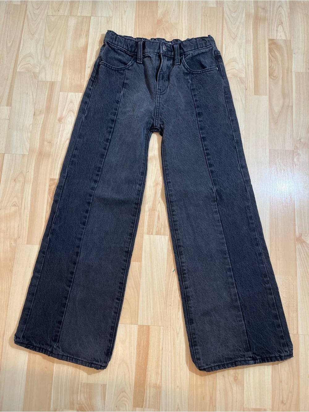 Old Navy Kids Girls Black High Rise Baggy Wide Legs Size 12